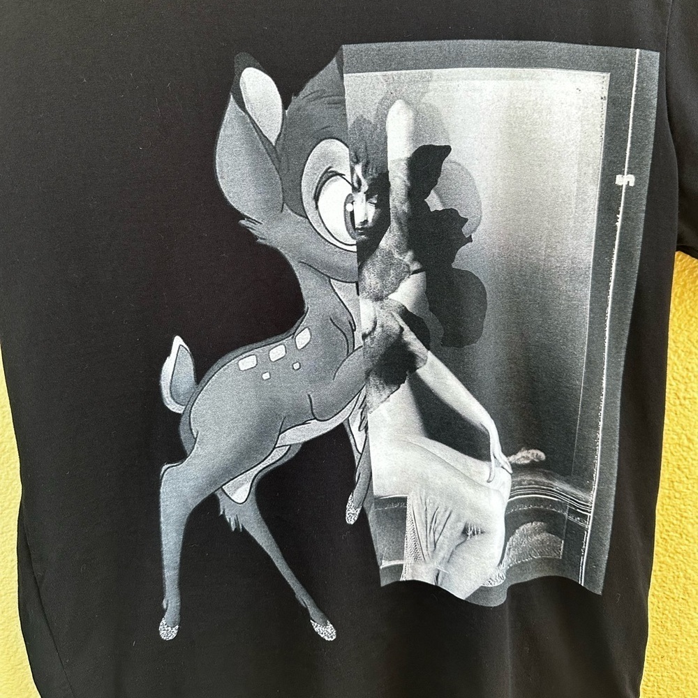 Givenchy X Bambi Disney Short Sleeve Black T Shirt Bambi Graphic Size XS EUC - Picture 4 of 8